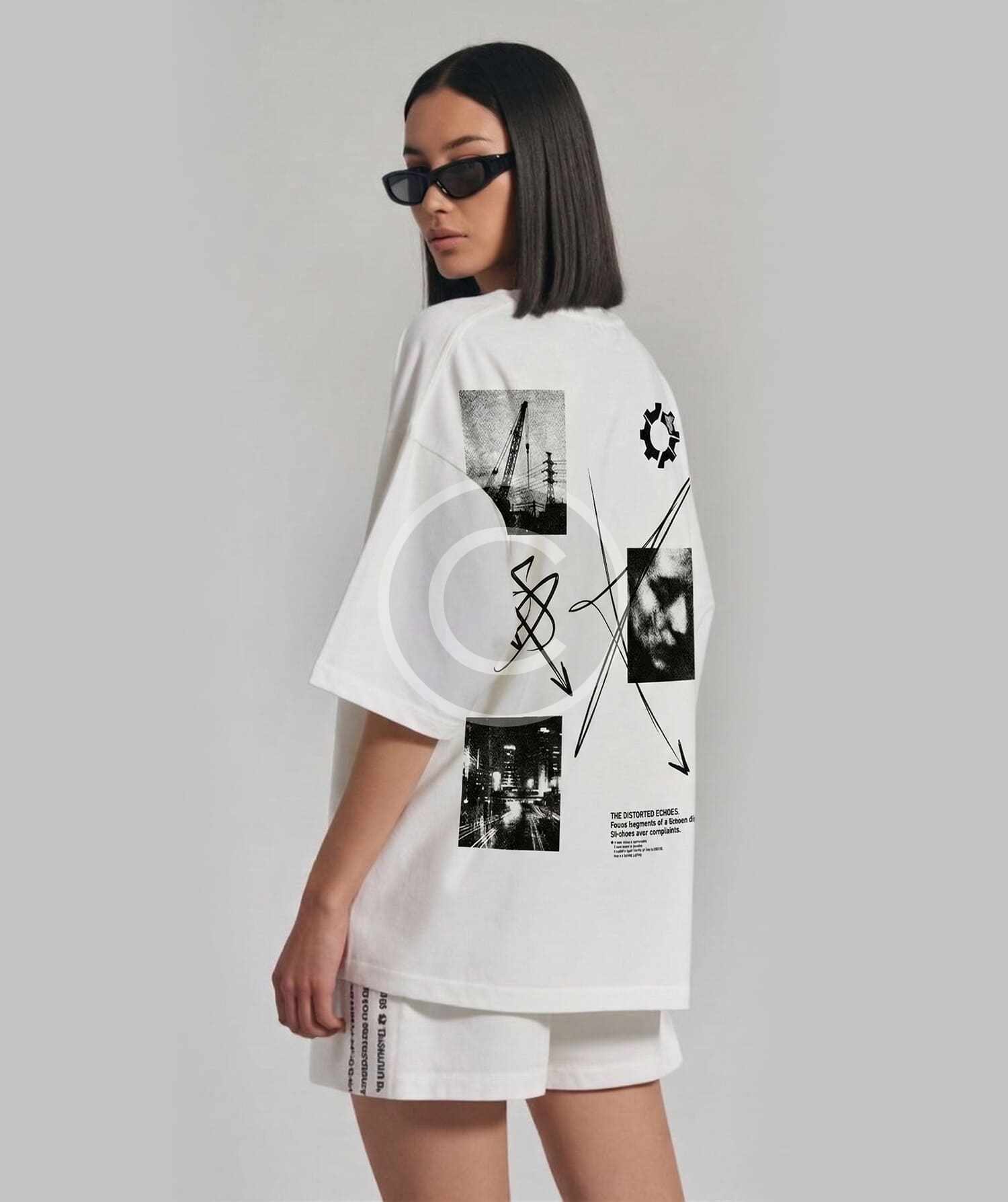 Distorted echoes art tee – Image 2